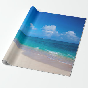 Papel De Presente Praia da Ilha Tropical Sunny Sandy