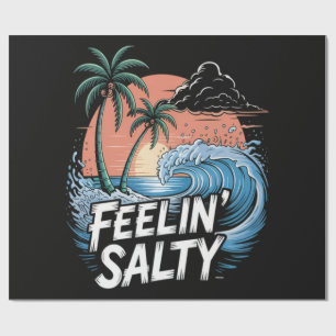Papel De Presente Praia de Férias de Verão Sentindo Salgado 70S