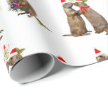 Papel De Presente Prairie Christmas Wrapping Paper (Papel de moldage<br><div class="desc">Prairie Dogs</div>