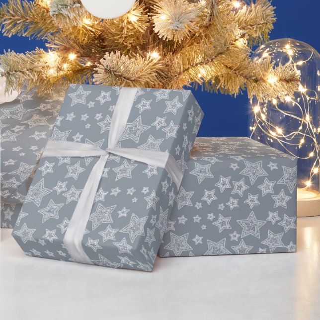 Papel De Presente Prata e relva (Feriados)