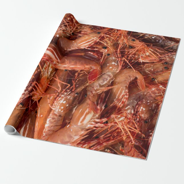 Papel De Presente Prawns Deliciosos (Desenrolado)