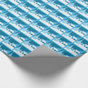 Papel De Presente Praying ocidental do vaqueiro do Natal