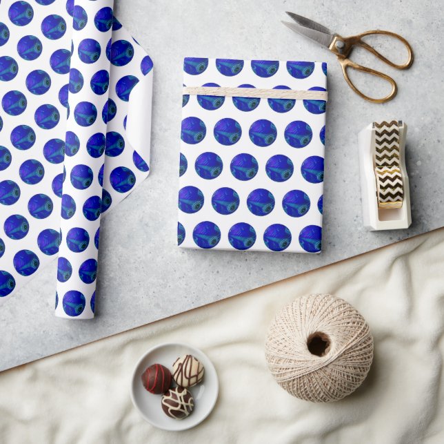 Papel De Presente Precisão de bolinhas: A Taça Azul (Artesanato)