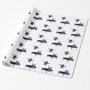 Papel De Presente preguiças trampolining