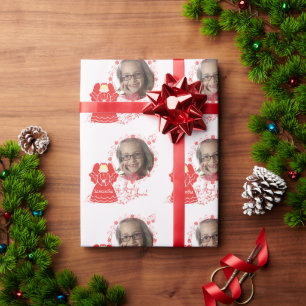 Papel De Presente Prêmio Anjo de Natal Personalizado