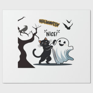 Papel De Presente Prepare-se para uma festa de Halloween Nice incrív