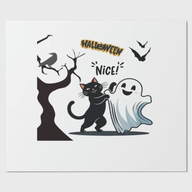 Papel De Presente Prepare-se para uma festa de Halloween Nice incrív (Aberto)