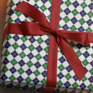 Papel De Presente Preppy Argyle
