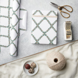 Papel De Presente Preppy Christmas Trellis