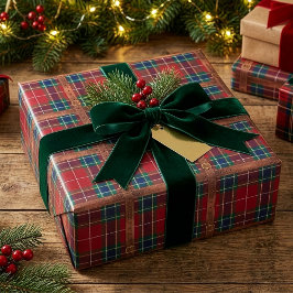 Papel De Presente Preppy Lux Natal Xadrez II