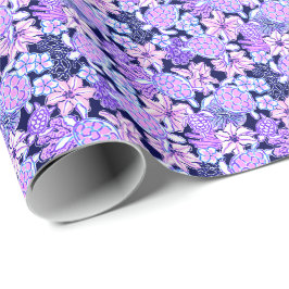 Papel De Presente Preppy Palm Beach Impressão Lavanda e tartarugas r