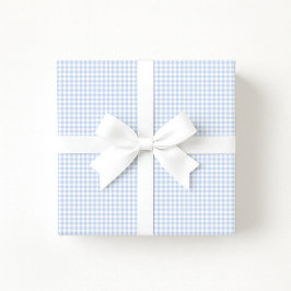 Papel De Presente Preppy Pastel blue Gingham Wrapping Paper