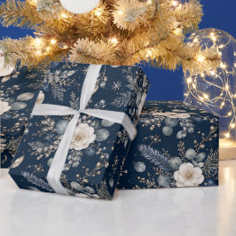 Papel De Presente Presente Botânico Elegante de Jardim ao Luar de In