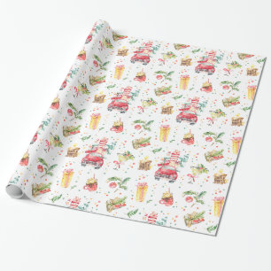Papel De Presente Presente Colorido de Natal Caminhão Crianças Adult