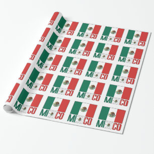 Papel De Presente Presente da Bandeira do México e do México