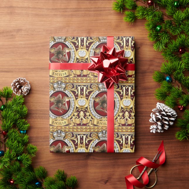 Papel De Presente Presente da Sicília Trinacria (Presente de Natal)