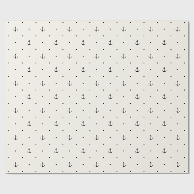 Papel De Presente Presente de Âncora do Oceano Náutico (Aberto)