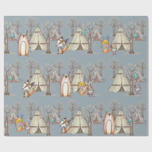 Papel De Presente Presente de Animais da Floresta de Floresta Infant