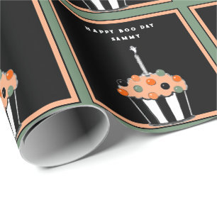 Papel De Presente Presente de aniversário de Halloween fofo
