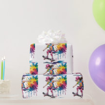 Presente de Aniversário de Menina Skatista Pintada