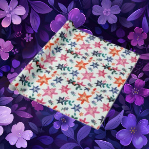 Papel De Presente Presente de Aniversário Floral de Cor Laranja e Ro
