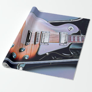 Papel De Presente Presente de aniversário guitarrista da Vintage
