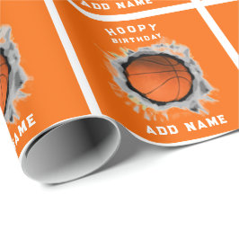 Papel De Presente Presente de Aniversário Personalizado para Basquet
