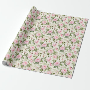 Papel De Presente Presente de Aniversário Rosa Rosa Sem Costura
