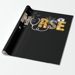 Papel De Presente Presente de aranha   Enfermeira De Halloween Com A