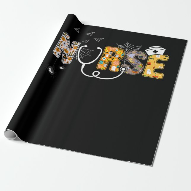 Papel De Presente Presente de aranha | Enfermeira De Halloween Com A (Desenrolado)
