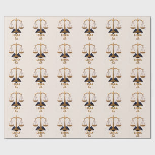 Papel De Presente Presente de Astronomia Decoração de Libra Zodíaco