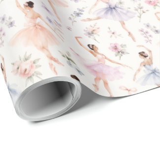 Papel De Presente Presente de Bailarina em Aquarela