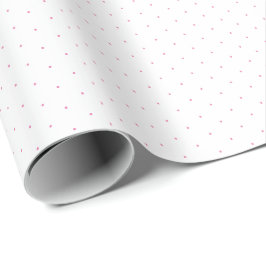 Papel De Presente Presente de bolinhas branco-rosa-chic