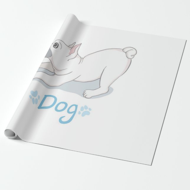 Papel De Presente Presente de Cachorro Gelado | Cachorro Engraçado C (Desenrolado)