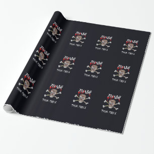Papel De Presente Presente de caveira e ossos cruzados da Força Tare