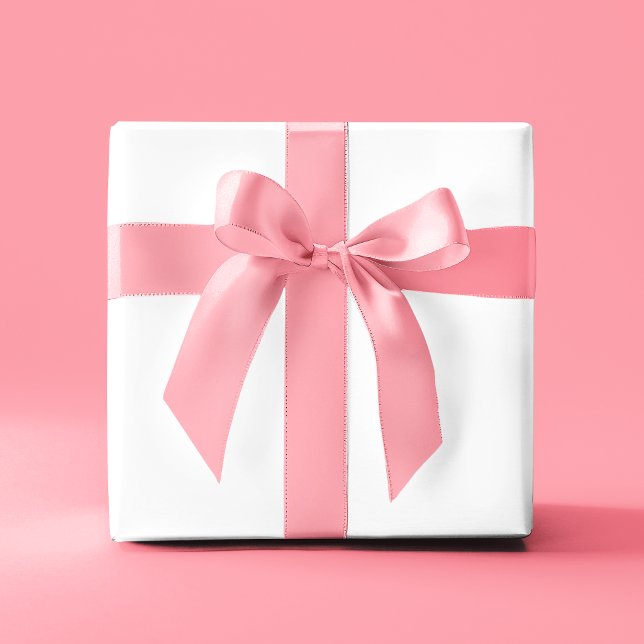Papel De Presente Presente de Chá de Noiva Cor Sólida Branca (solid white gift wrapping paper for bridal shower wedding couples gift wrapping paper)