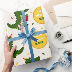 Papel De Presente Presente de Crocodilo Fofo