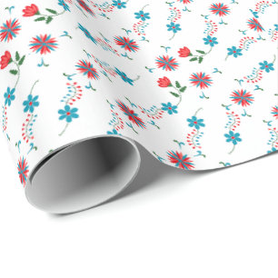 Papel De Presente Presente de Design Floral Elegante
