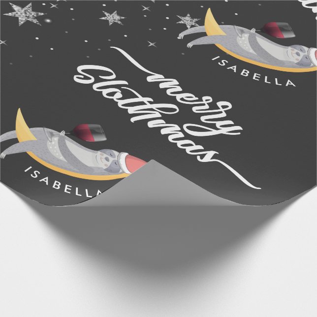 Papel De Presente Presente de época natalícia personalizado do Feliz (Ponta)