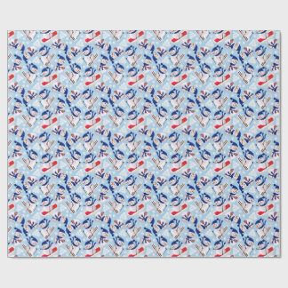 Papel De Presente Presente de Esqui de Neve de Inverno/Homem de Neve