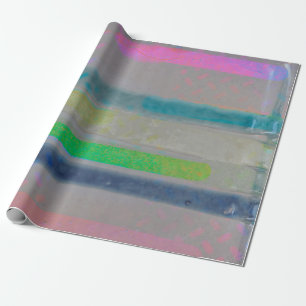 Papel De Presente Presente de faixa de cor brilhante design psychede