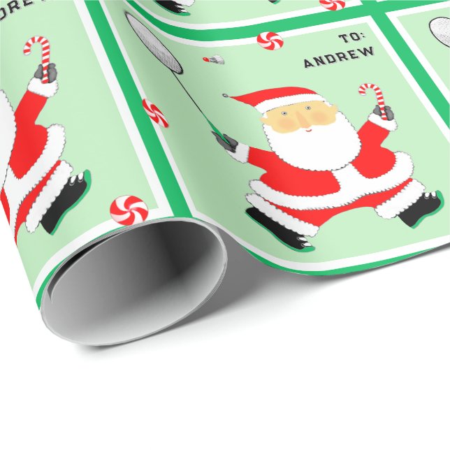 Papel De Presente Presente de Feriado de Badminton (Ponta do rolo)