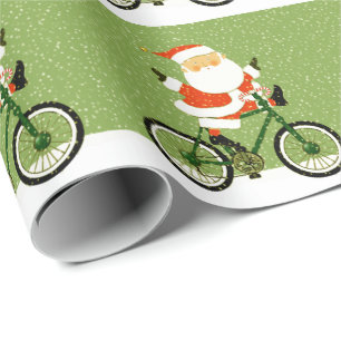 Papel De Presente Presente de Feriado de Ciclismo de Natal