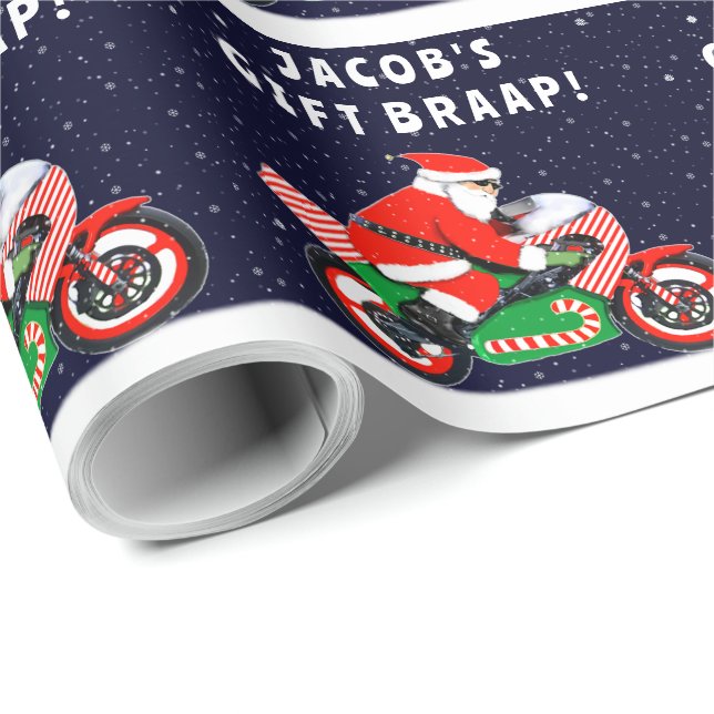 Papel De Presente Presente de Férias de Motocicleta Engraçado (Ponta do rolo)