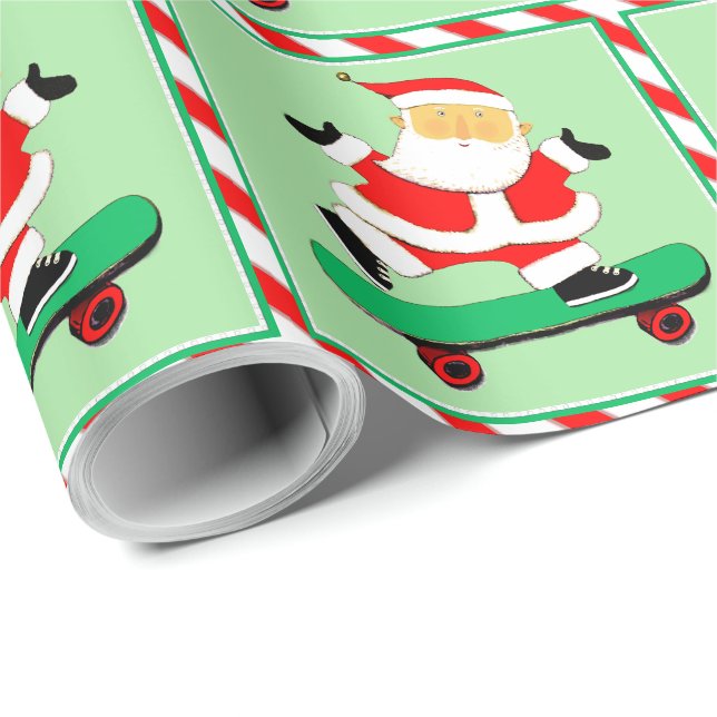 Papel De Presente Presente de Férias de Skate (Ponta do rolo)