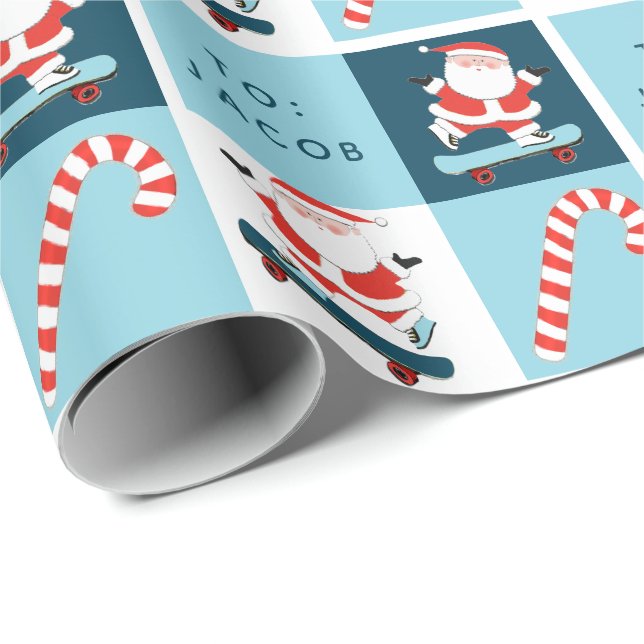 Papel De Presente Presente de Férias de Skate Personalizado (Ponta do rolo)