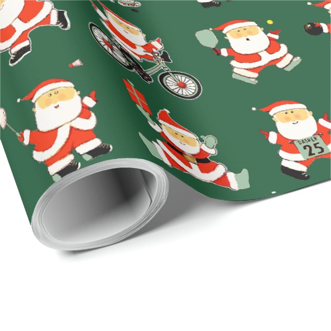Papel De Presente Presente de Férias Esportivas de Natal (Ponta do rolo)