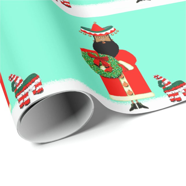 Papel De Presente Presente de Férias Feliz Navidad (Ponta do rolo)