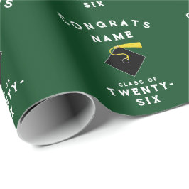 Papel De Presente Presente de Formatura Verde 2026