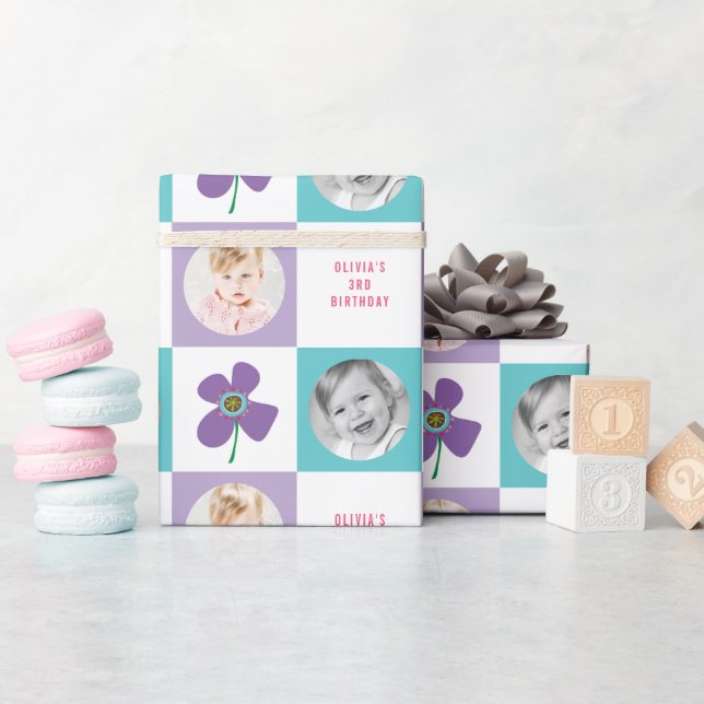 Papel De Presente Presente de Foto de Nascimento Chic Pop da Margari (Chá de bebê)